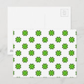 St. Patrick's Day Kleeblatt Hintergrund Postkarte (Vorne/Hinten)