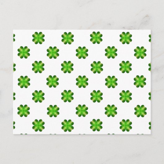 St. Patrick's Day Kleeblatt Hintergrund Postkarte (Vorderseite)