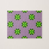 St. Patrick's Day Kleeblatt Hintergrund Puzzle (Horizontal)