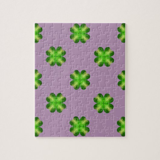 St. Patrick's Day Kleeblatt Hintergrund Puzzle (Vertikal)