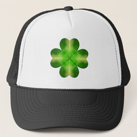 St. Patrick's Day Kleeblatt Hintergrund Truckerkappe (Vorderseite)