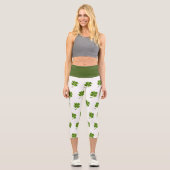 St. Patrick's Day Kleeblatt Hochgebirgskette Capri Leggings (Vorderseite)