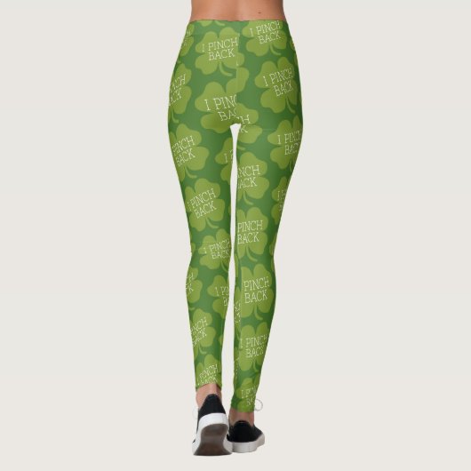 St Patricks Day Kleeblatt - ich pinch - Back Leggings (Rückseite)
