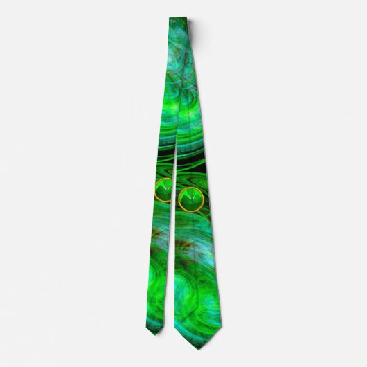 ST PATRICKS DAY KLEEBLATT IN BLAUEN GRÜNEN FRAKTAL KRAWATTE (Rückseite)