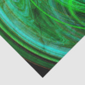 ST PATRICKS DAY KLEEBLATT IN BLAUEN GRÜNEN FRAKTAL SEIDENPAPIER (Detail)