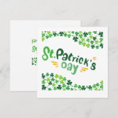 St. Patrick's Day, Kleeblatt, irisch Einladung (Vorne/Hinten)