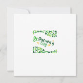 St. Patrick's Day, Kleeblatt, irisch Einladung (Rückseite)