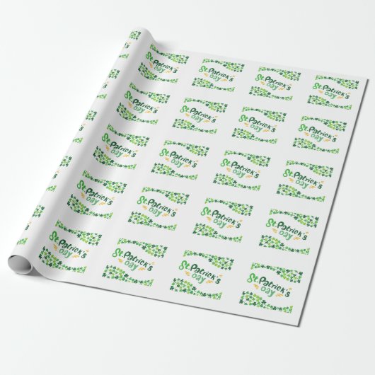 St. Patrick's Day, Kleeblatt, irisch Geschenkpapier (Ungerollt)