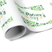 St. Patrick's Day, Kleeblatt, irisch Geschenkpapier (Rolleneckpunkt)