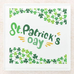 St. Patrick's Day, Kleeblatt, Irisch Glasuntersetzer