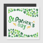 St. Patrick's Day, Kleeblatt, irisch Magneteinladung (Vorne/Hinten)