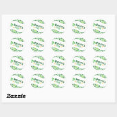 St. Patrick's Day, Kleeblatt, irisch Runder Aufkleber (Blatt)