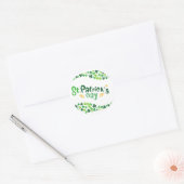 St. Patrick's Day, Kleeblatt, irisch Runder Aufkleber (Umschlag)