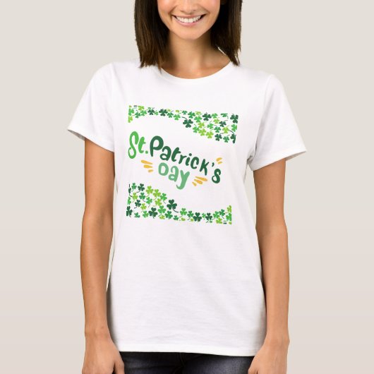 St. Patrick's Day, Kleeblatt, irisch T-Shirt (Vorderseite)