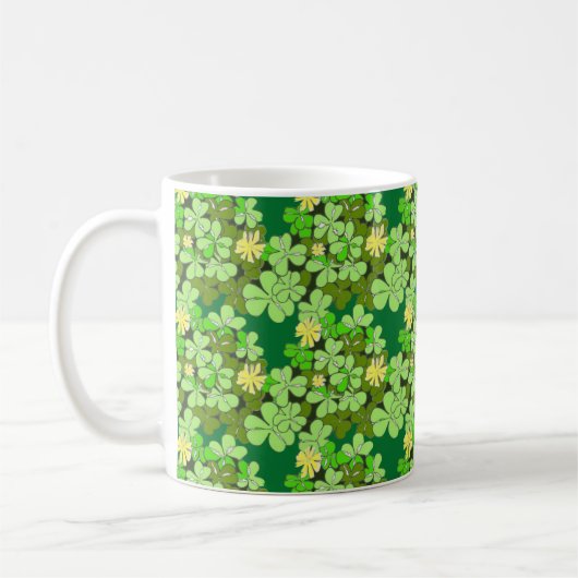 St Patricks Day Kleeblatt Kaffeetasse (Links)