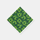 St. Patrick's Day Kleeblatt Kariert Serviette (Ecke)