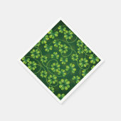 St. Patrick's Day Kleeblatt Kariert Serviette (Ecke)