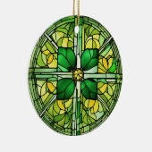 St Patricks Day Kleeblatt Keramik Ornament (Rechts)