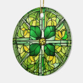 St Patricks Day Kleeblatt Keramik Ornament (Links)
