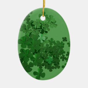 St. Patrick's Day Kleeblatt Keramik Ornament