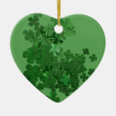 St. Patrick's Day Kleeblatt Keramikornament (Vorne)