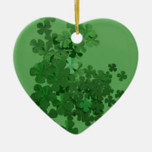 St. Patrick's Day Kleeblatt Keramikornament