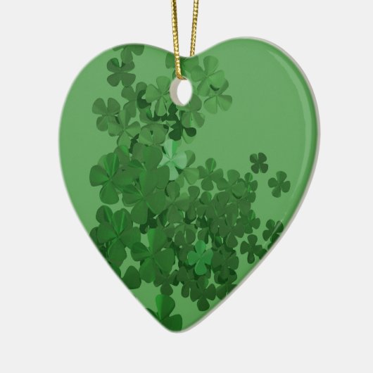 St. Patrick's Day Kleeblatt Keramikornament (Links)