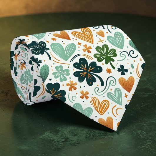 St. Patrick's Day Kleeblatt Krawatte nach Maß