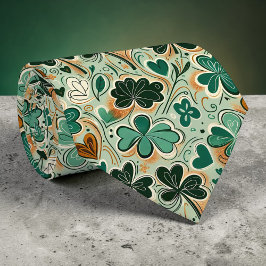 St. Patrick's Day Kleeblatt Krawatte nach Maß