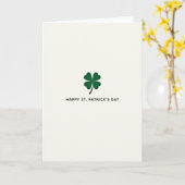 St. Patricks Day Kleeblatt-Kunstkarte Karte (Gelbe Blume)