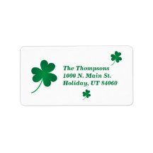 ST. PATRICK'S DAY / Kleeblatt Labels