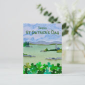 St Patrick's Day Kleeblatt Landschaft Postkarte (Stehend Vorderseite)