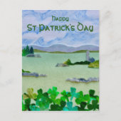 St Patrick's Day Kleeblatt Landschaft Postkarte (Vorderseite)