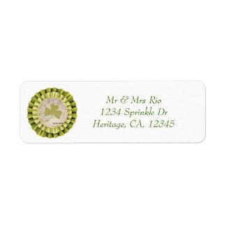 St. Patrick's Day Kleeblatt Leaf Address Label