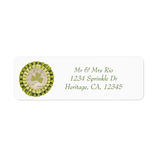 St. Patrick's Day Kleeblatt Leaf Address Label (Vorne)
