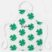 St Patrick's Day Kleeblatt Leaf Green White 2024 Schürze (Vorderseite)