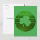 ST PATRICK'S DAY KLEEBLATT LEAF LUCKY GREEN POSTKARTE (Vorne/Hinten)