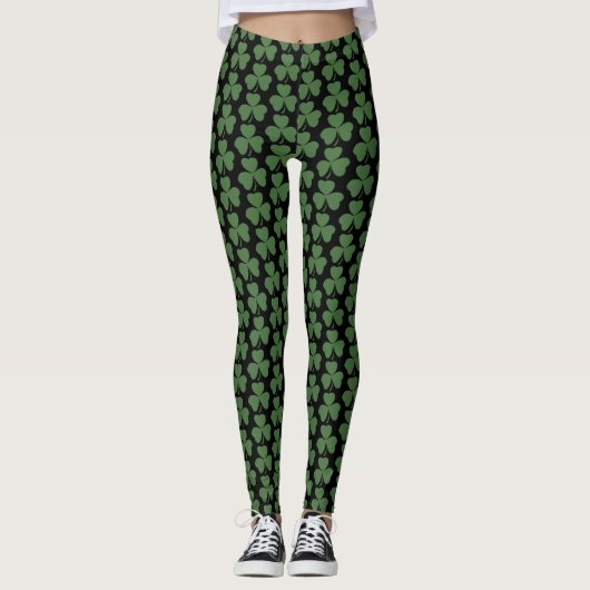 St. Patrick's Day Kleeblatt Leggings (Vorderseite)