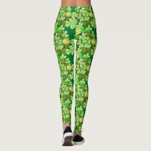 St Patricks Day Kleeblatt Leggings