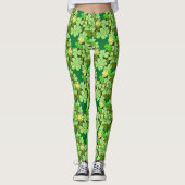 St Patricks Day Kleeblatt Leggings (Vorderseite)