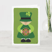 St. Patrick's Day Kleeblatt Leprechaun Blank Karte (Vorderseite)