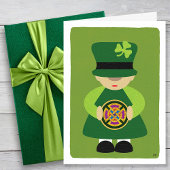 St. Patrick's Day Kleeblatt Leprechaun Karte