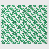 St. Patrick's Day Kleeblatt Liebe Geschenkpapier (Flach)