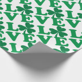 St. Patrick's Day Kleeblatt Liebe Geschenkpapier (Ecke)