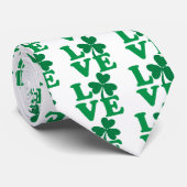 St. Patrick's Day Kleeblatt Liebe Krawatte (Gerollt)
