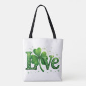 St. Patrick's Day Kleeblatt Liebe Tasche (Rückseite)