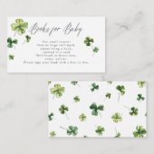 St. Patrick's Day Kleeblatt Lucky Books for Baby Begleitkarte (Vorne/Hinten)