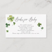 St. Patrick's Day Kleeblatt Lucky Books for Baby Begleitkarte (Vorderseite)