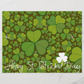 St. Patrick's Day Kleeblatt Lucky Clovers Blätter Flyer (Vorne)