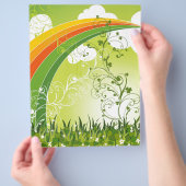 St. Patrick's Day Kleeblatt Lucky Clovers Blätter Flyer (Hand)